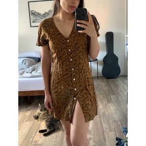 RVCA button up mini dress
